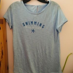 Blue swimming hall of fame t shirt